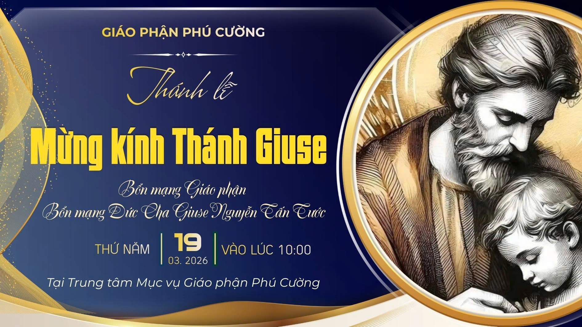10h00 | TRỰC TIẾP | Thánh Lễ Mừng Kính Thánh Giuse - Bốn Mạng Giáo Phận Phú Cường - Bốn Mạng Đức Cha Giuse  | 19.03.2026