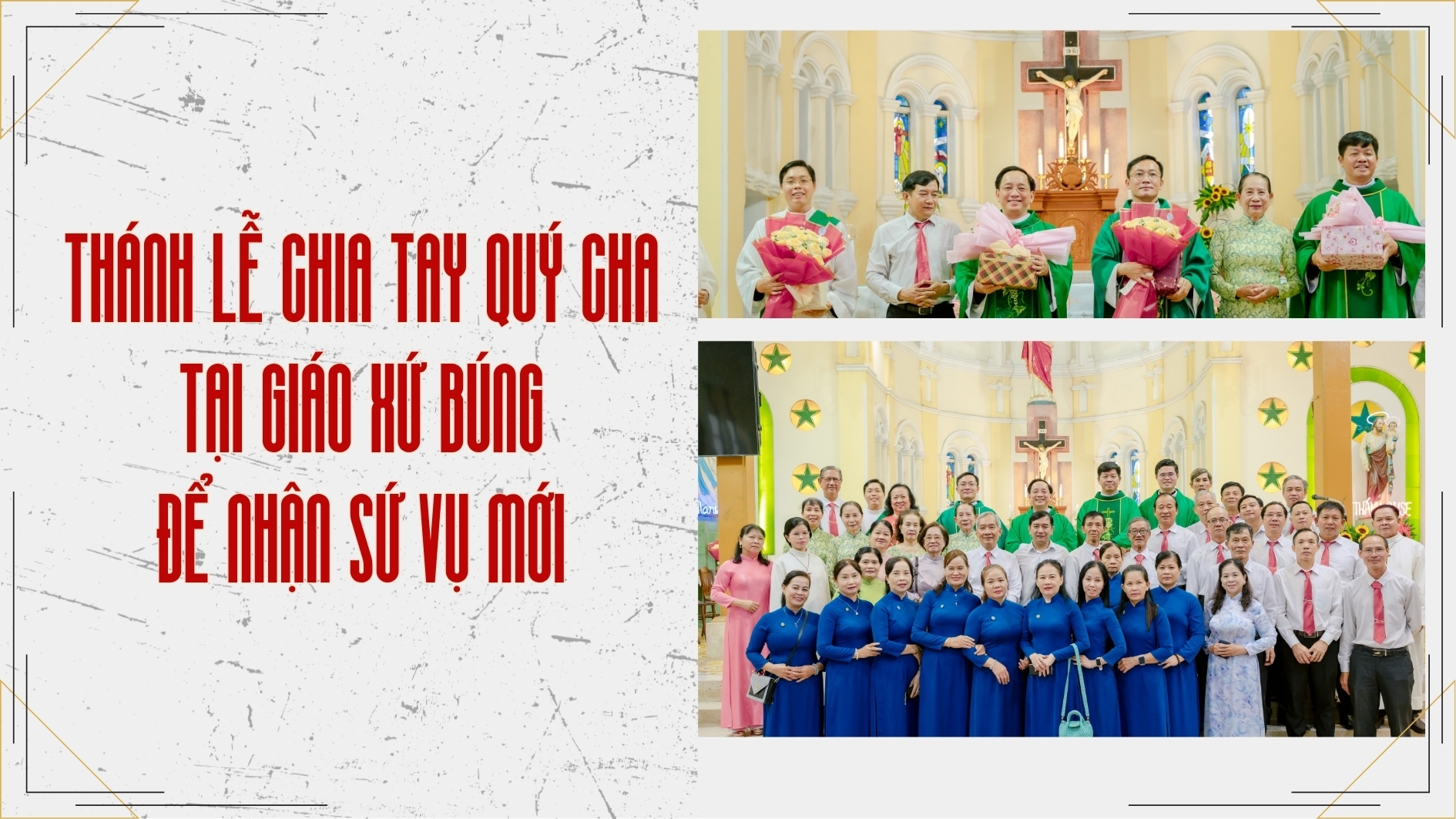 Thánh lễ Chúa Nhật và tâm tình tri ân tiễn quý Cha lên đường nhận sứ vụ mới