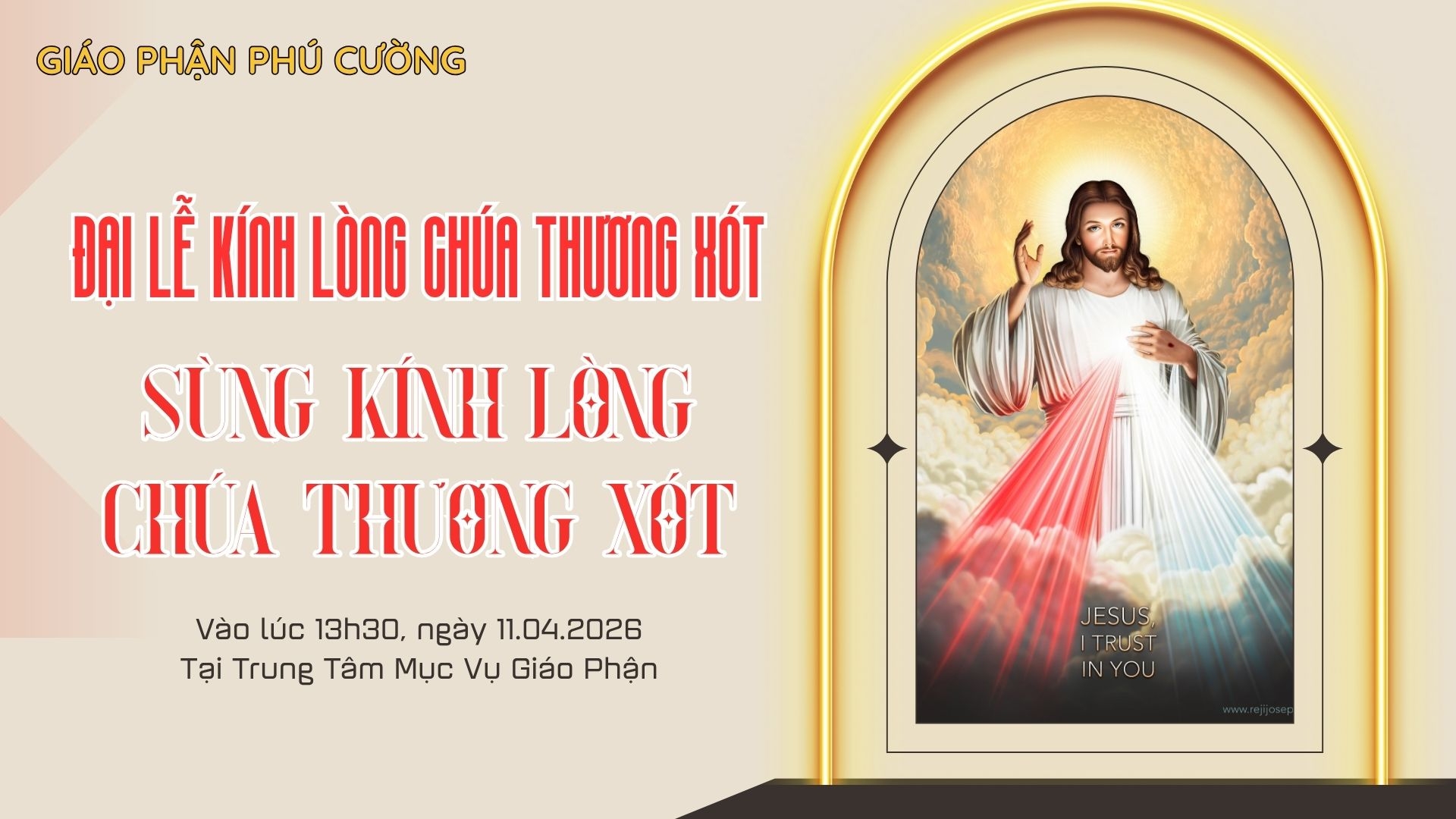 13h30 | TRỰC TIẾP | ĐẠI LỄ KÍNH LÒNG CHÚA THƯƠNG XÓT | 11/04/2026
