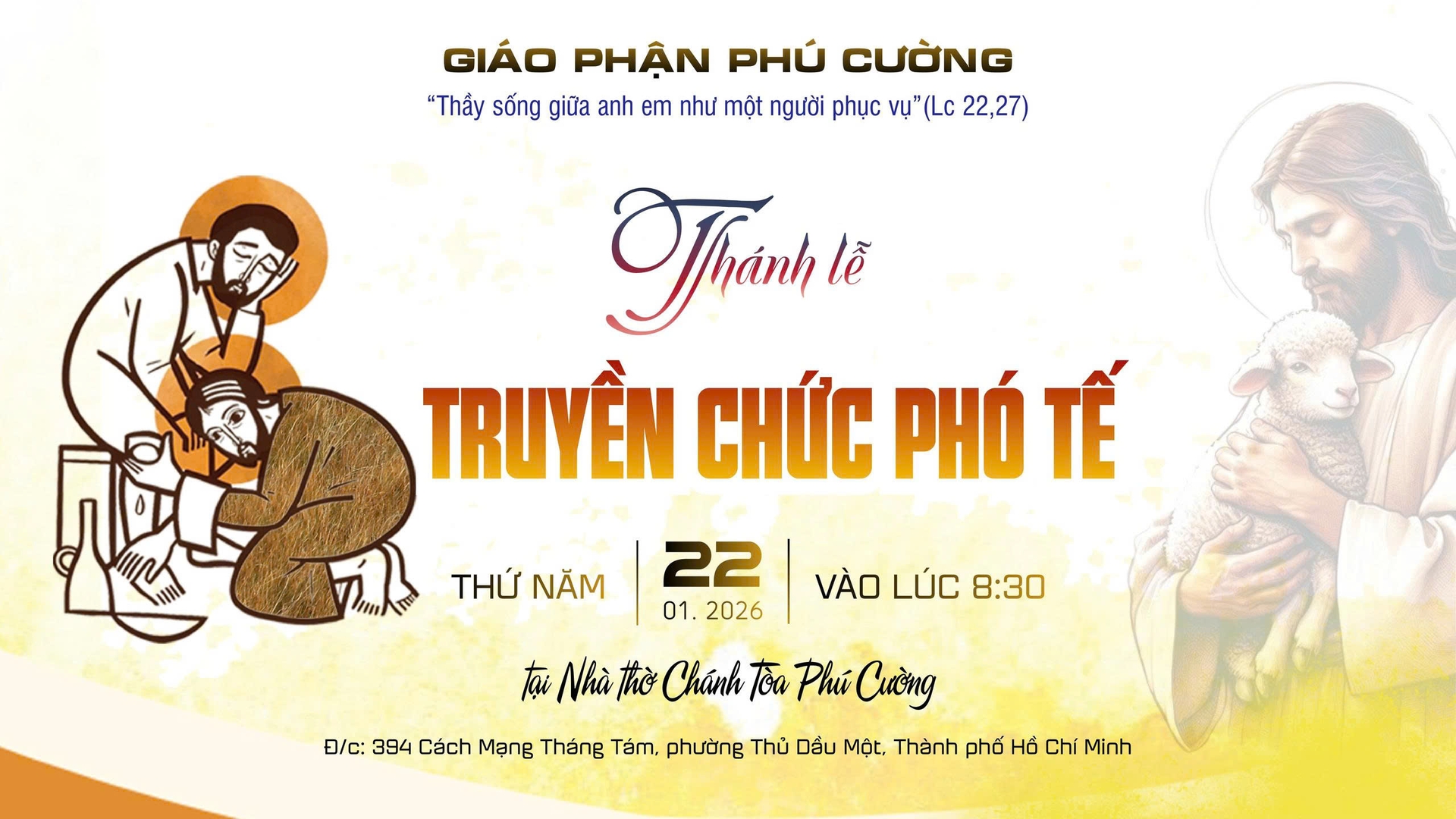 08h30 | TRỰC TIẾP | THÁNH LỄ TRUYỀN CHỨC PHÓ TẾ KHOÁ 21 - GIÁO PHẬN PHÚ CƯỜNG  | 22.01.2026
