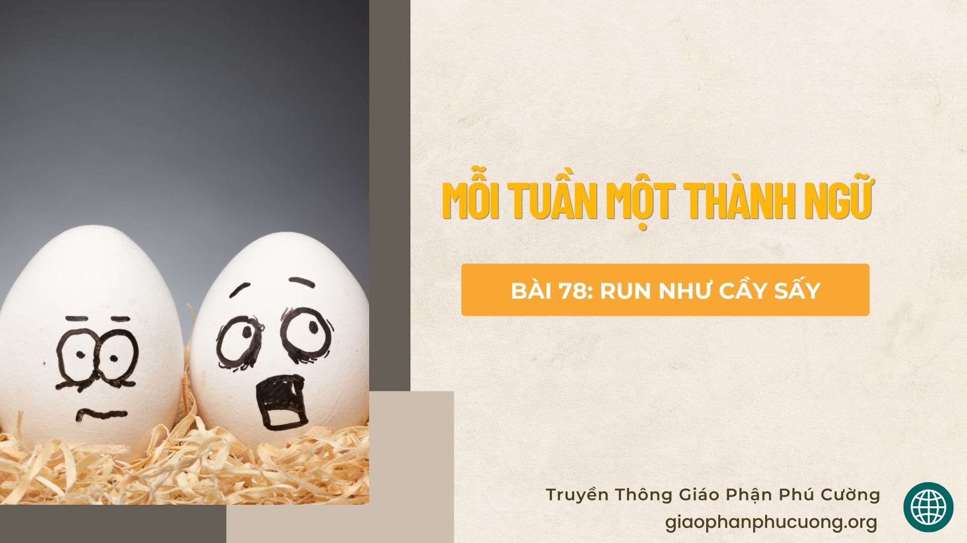 Mỗi Tuần Một Thành Ngữ | Bài 78: Run Như Cầy Sấy | Thầy Giuse Nguyễn Văn Quýnh