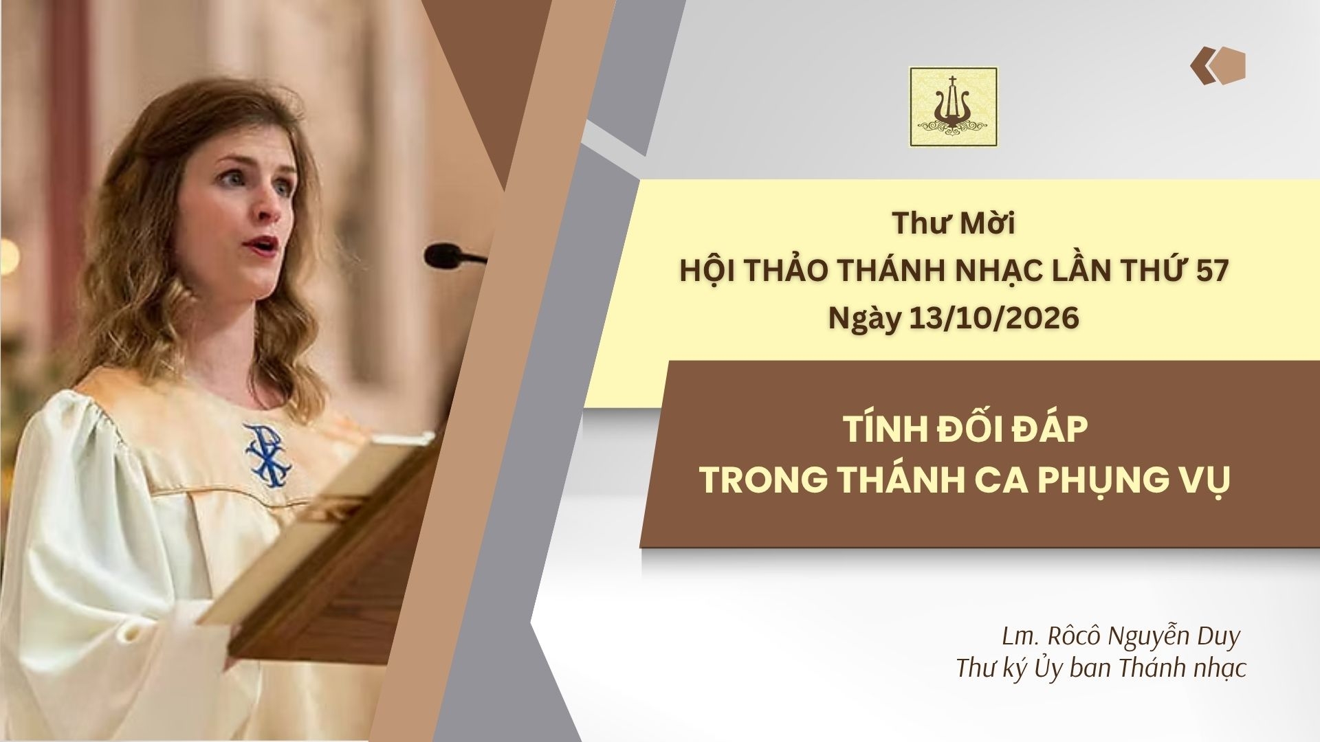 Ủy ban Thánh nhạc - Thư mời tham dự Hội thảo Thánh nhạc lần thứ 57 ngày 13/10/2026