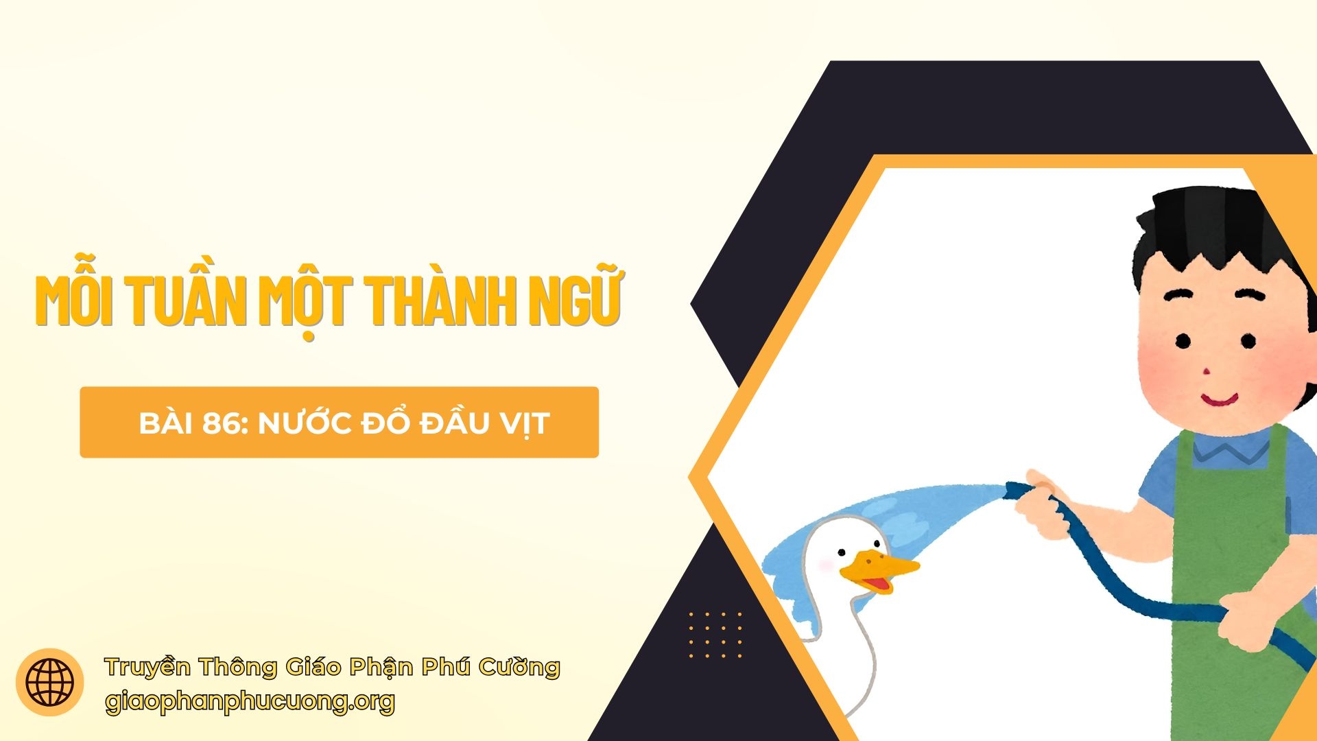 Mỗi Tuần Một Thành Ngữ |  Bài 86: Nước Đổ Đầu Vịt | Thầy Giuse Nguyễn Văn Quýnh
