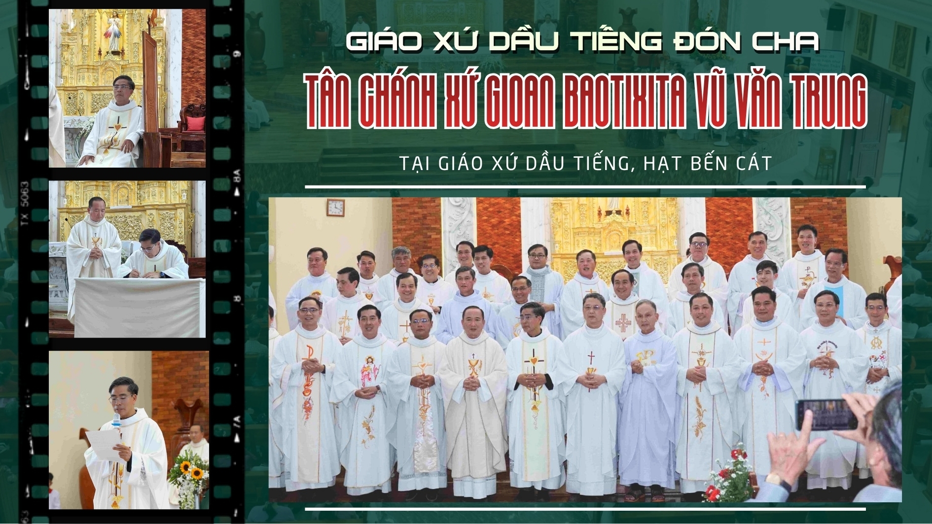 Giáo xứ Dầu Tiếng đón cha tân chánh xứ Gioan Baotixita Vũ Văn Trung