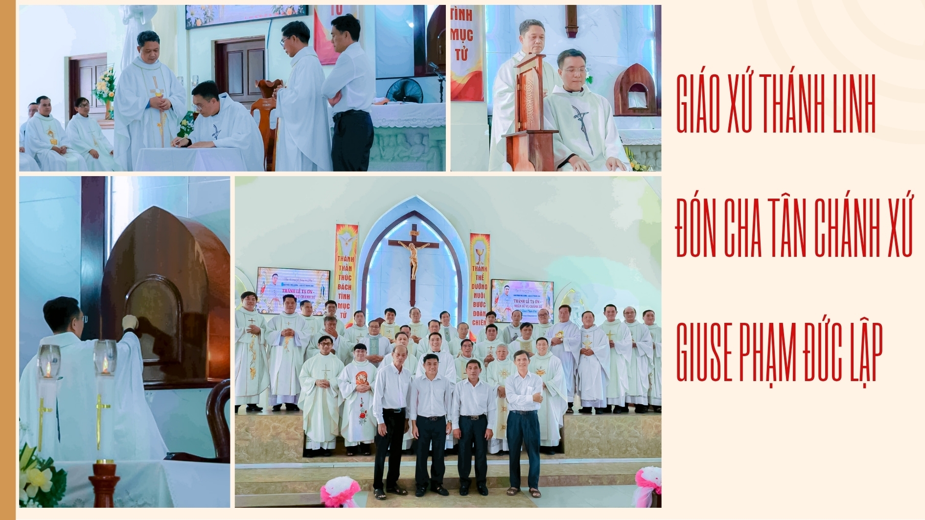 Giáo xứ Thánh Linh đón cha tân chánh xứ Giuse Phạm Đức Lập