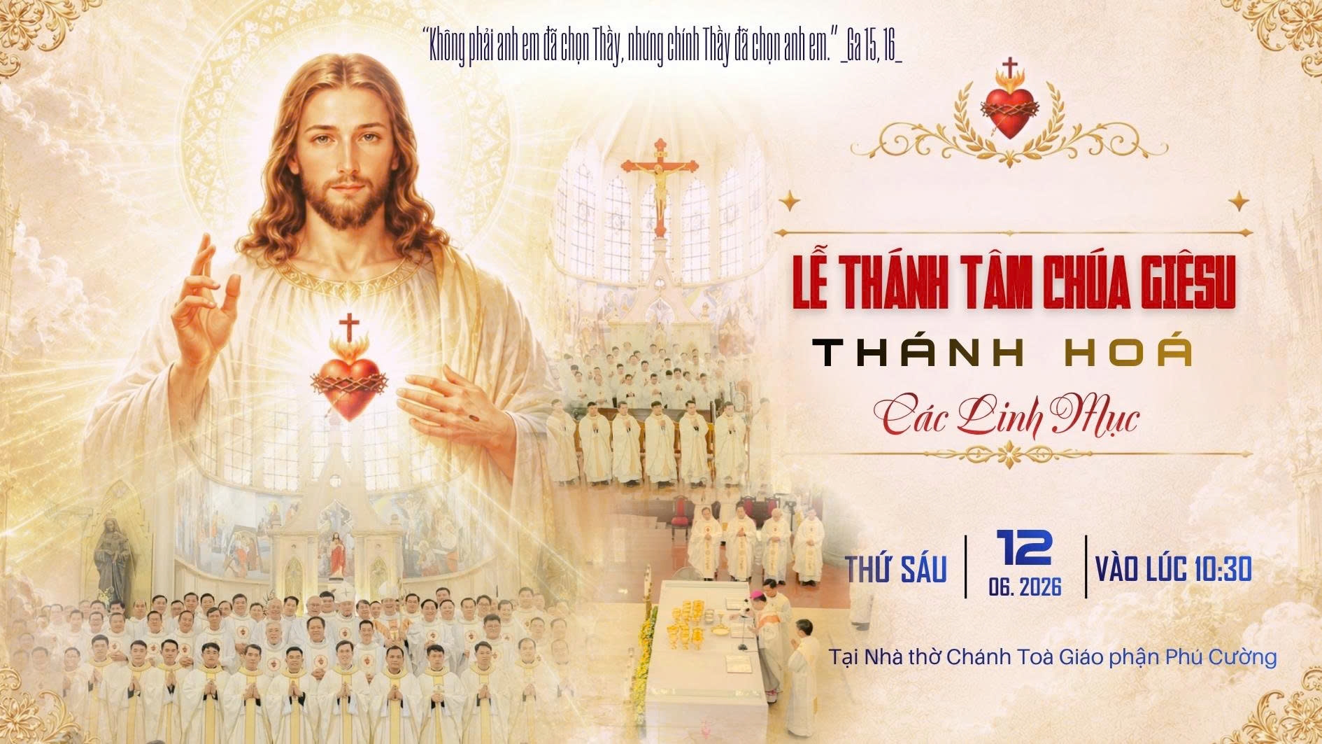 10h30 | TRỰC TIẾP | Thánh Lễ Kính Thánh Tâm Chúa Giêsu | Thánh Hoá Các Linh Mục | 12.06.2026